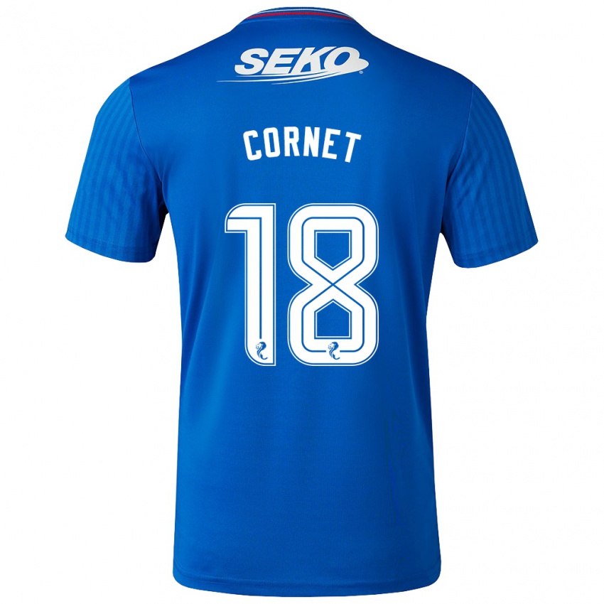 Homem Camisola Chelsea Cornet #18 Azul Principal 2023/24 Camisa Brasil