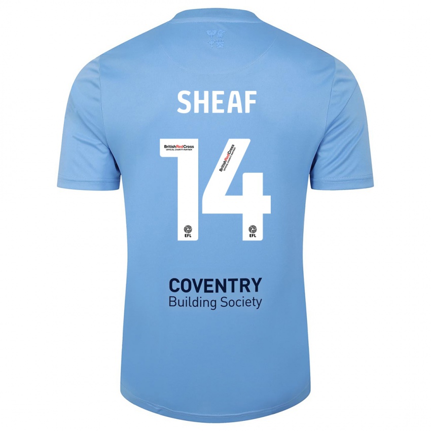 Homem Camisola Ben Sheaf #14 Céu Azul Principal 2023/24 Camisa Brasil