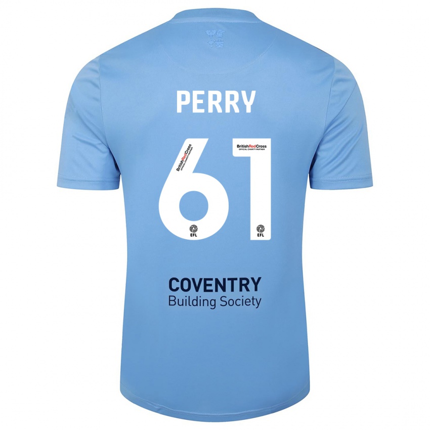 Homem Camisola Callum Perry #61 Céu Azul Principal 2023/24 Camisa Brasil