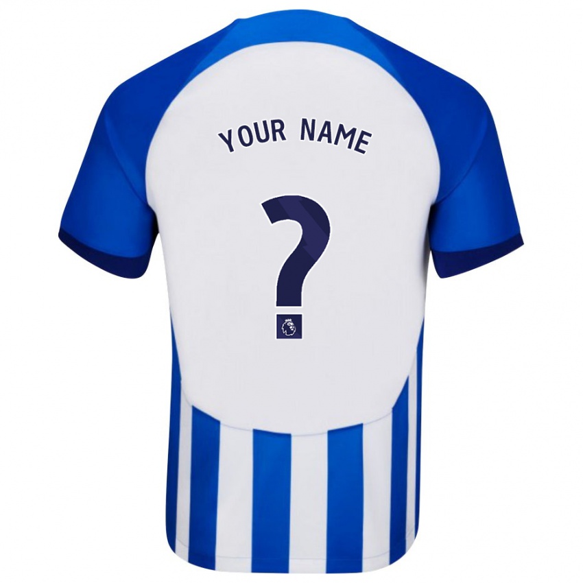 Homem Camisola Seu Nome #0 Azul Principal 2023/24 Camisa Brasil