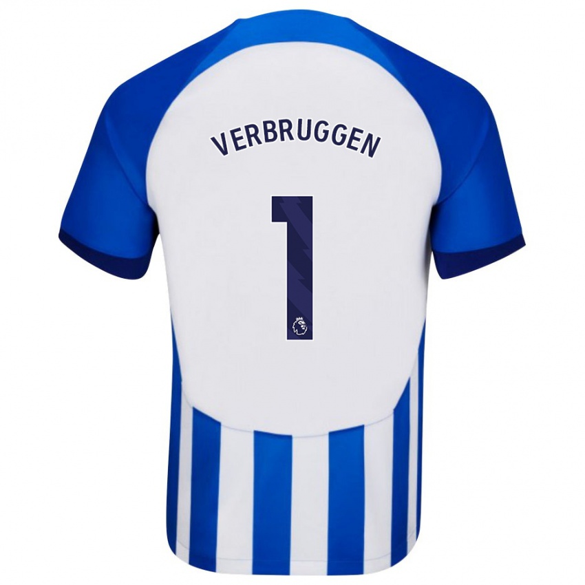 Homem Camisola Bart Verbruggen #1 Azul Principal 2023/24 Camisa Brasil