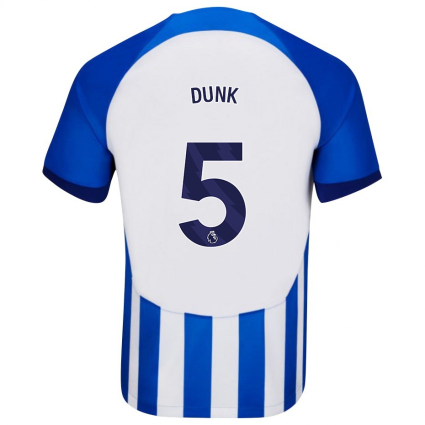 Homem Camisola Lewis Dunk #5 Azul Principal 2023/24 Camisa Brasil