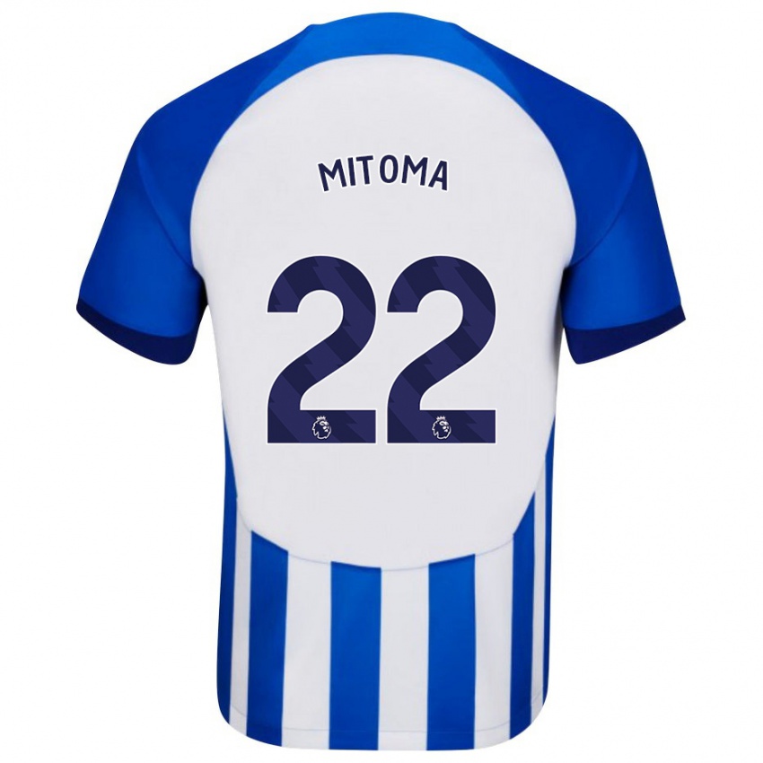 Homem Camisola Kaoru Mitoma #22 Azul Principal 2023/24 Camisa Brasil