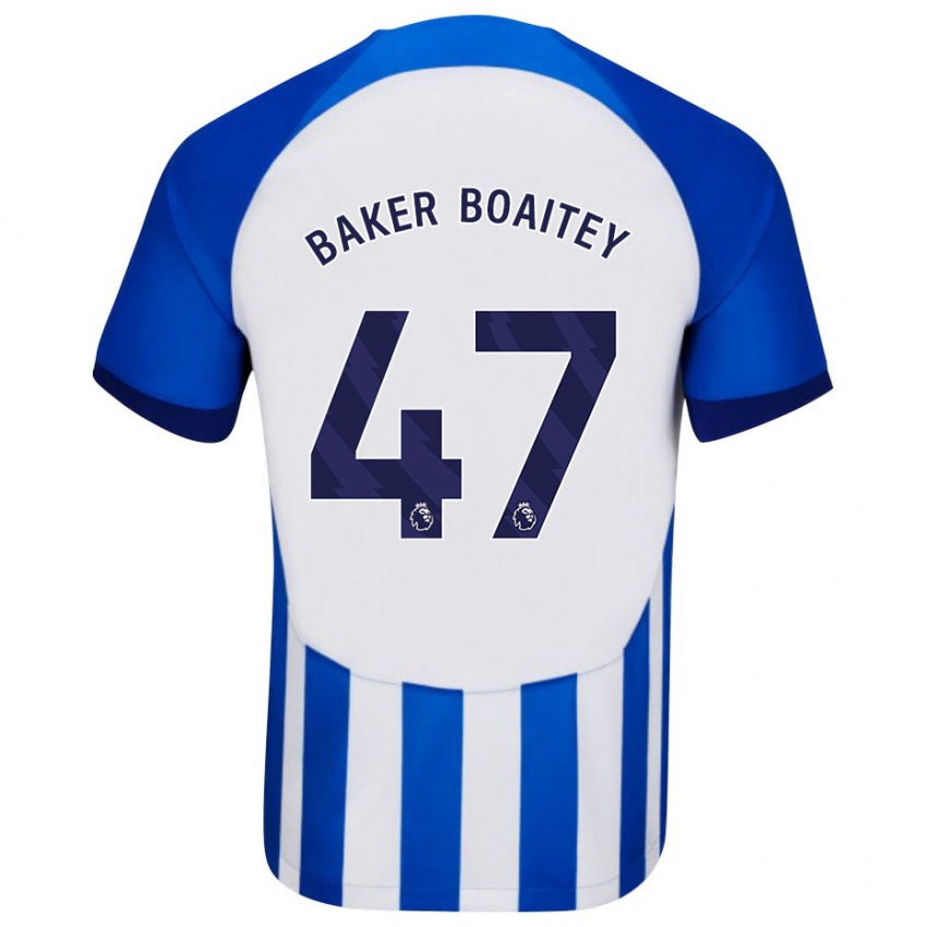 Homem Camisola Benicio Baker-Boaitey #47 Azul Principal 2023/24 Camisa Brasil