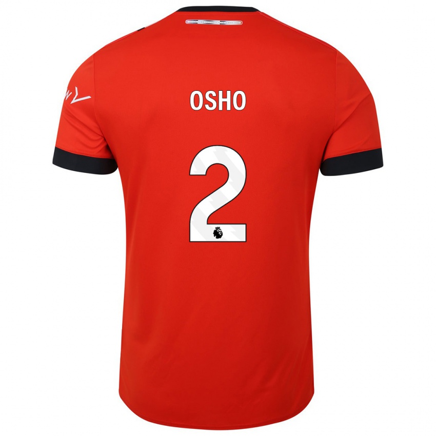 Homem Camisola Gabriel Osho #2 Vermelho Principal 2023/24 Camisa Brasil