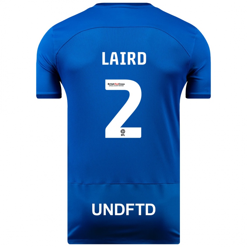 Homem Camisola Ethan Laird #2 Azul Principal 2023/24 Camisa Brasil