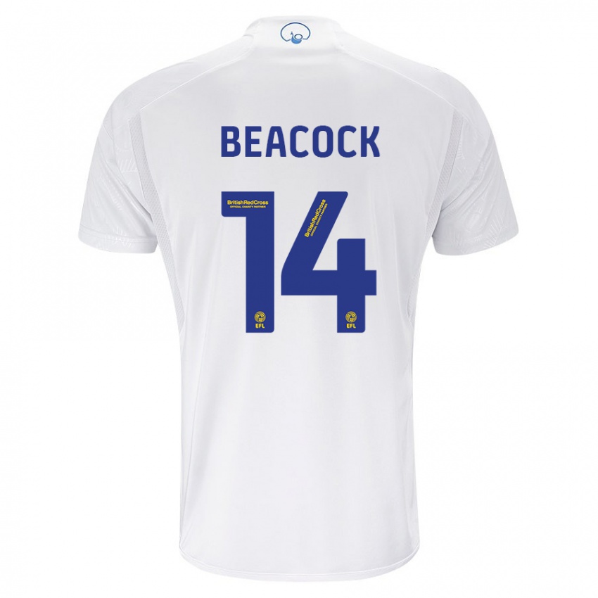 Homem Camisola Molly Beacock #14 Branco Principal 2023/24 Camisa Brasil