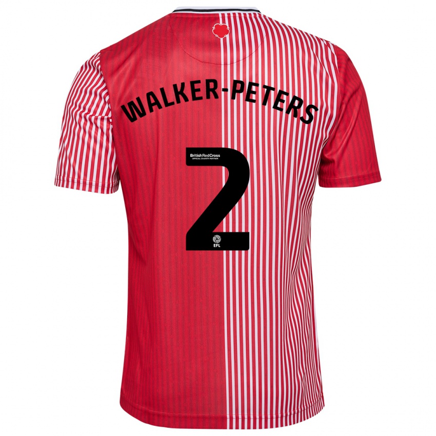 Homem Camisola Kyle Walker-Peters #2 Vermelho Principal 2023/24 Camisa Brasil
