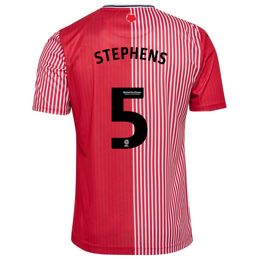 Homem Camisola Jack Stephens #5 Vermelho Principal 2023/24 Camisa Brasil