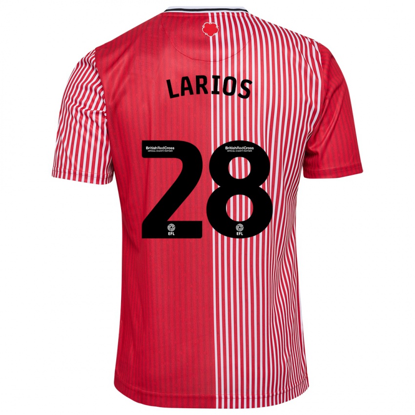 Homem Camisola Juan Larios #28 Vermelho Principal 2023/24 Camisa Brasil
