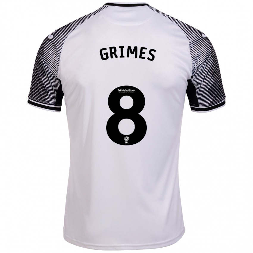 Homem Camisola Matt Grimes #8 Branco Principal 2023/24 Camisa Brasil