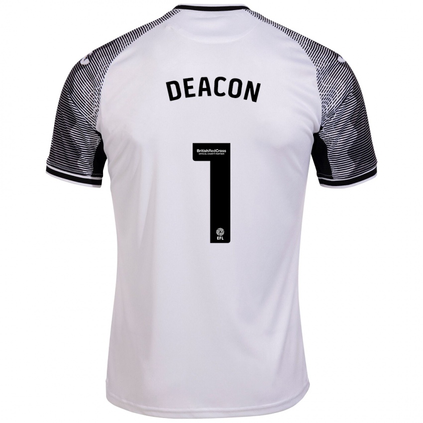 Homem Camisola Chelsea Deacon #1 Branco Principal 2023/24 Camisa Brasil