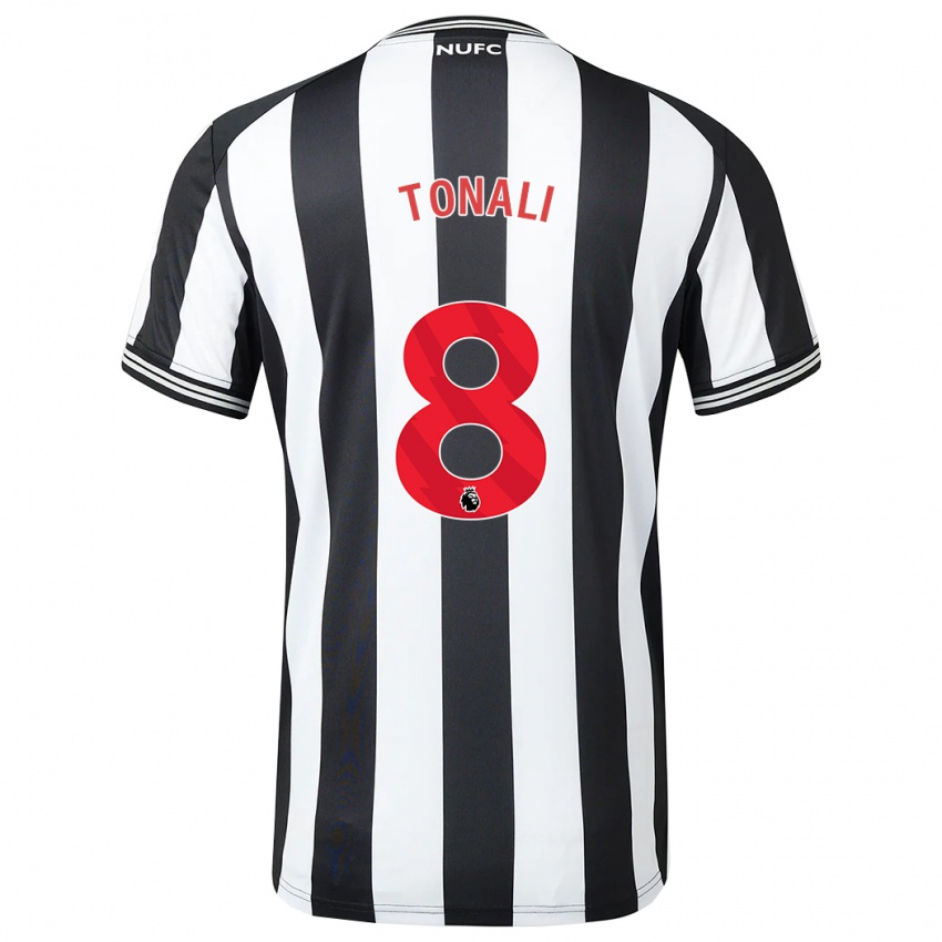 Homem Camisola Sandro Tonali #8 Preto Branco Principal 2023/24 Camisa Brasil