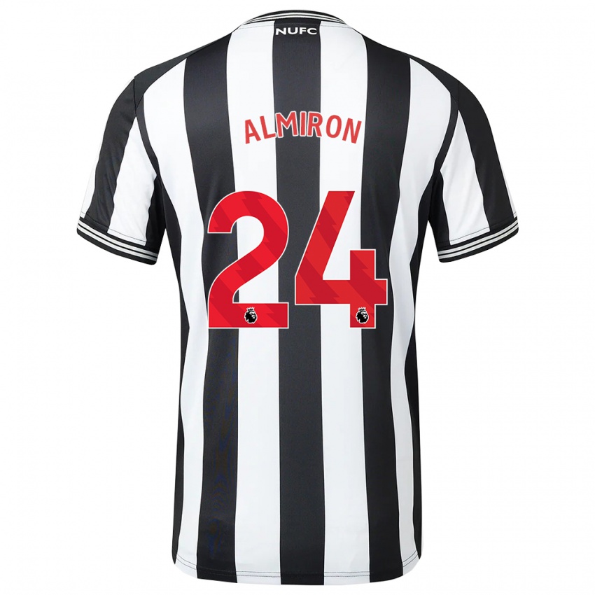 Homem Camisola Miguel Almiron #24 Preto Branco Principal 2023/24 Camisa Brasil