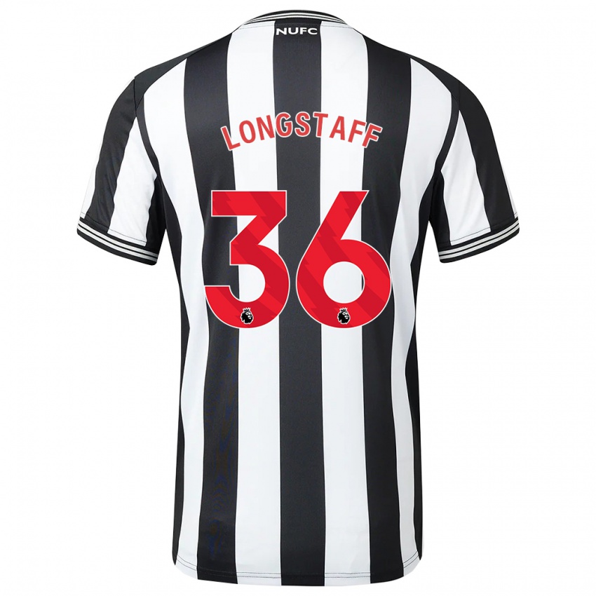 Homem Camisola Sean Longstaff #36 Preto Branco Principal 2023/24 Camisa Brasil