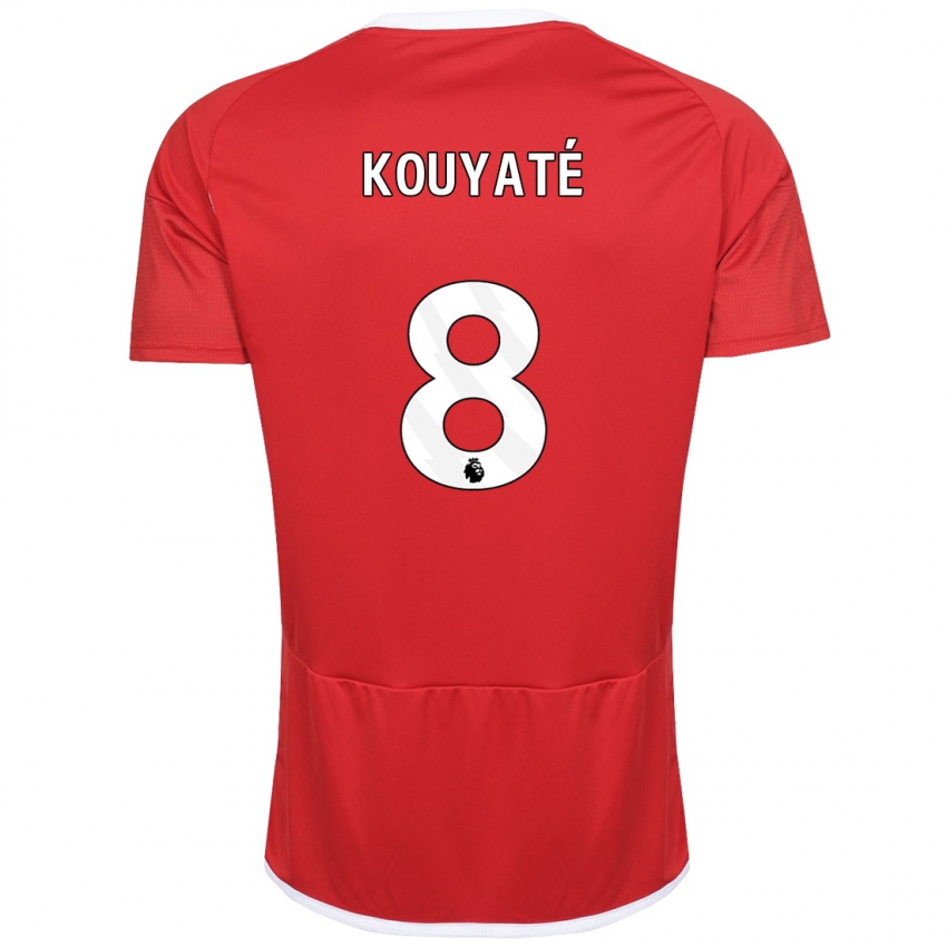 Homem Camisola Cheikhou Kouyate #8 Vermelho Principal 2023/24 Camisa Brasil