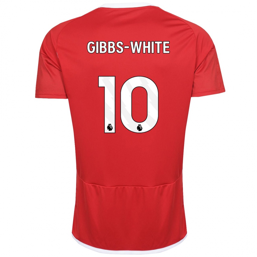 Homem Camisola Morgan Gibbs-White #10 Vermelho Principal 2023/24 Camisa Brasil