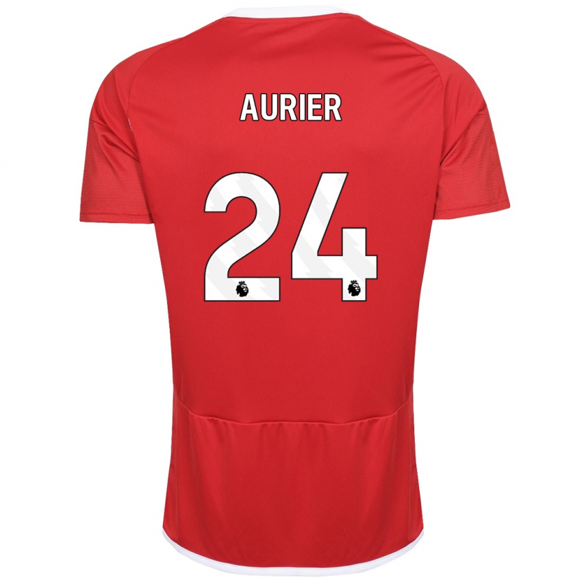Homem Camisola Serge Aurier #24 Vermelho Principal 2023/24 Camisa Brasil