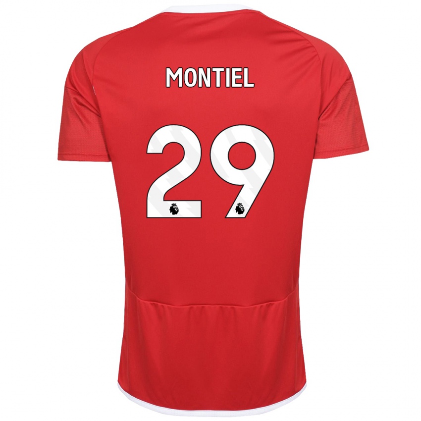Homem Camisola Gonzalo Montiel #29 Vermelho Principal 2023/24 Camisa Brasil