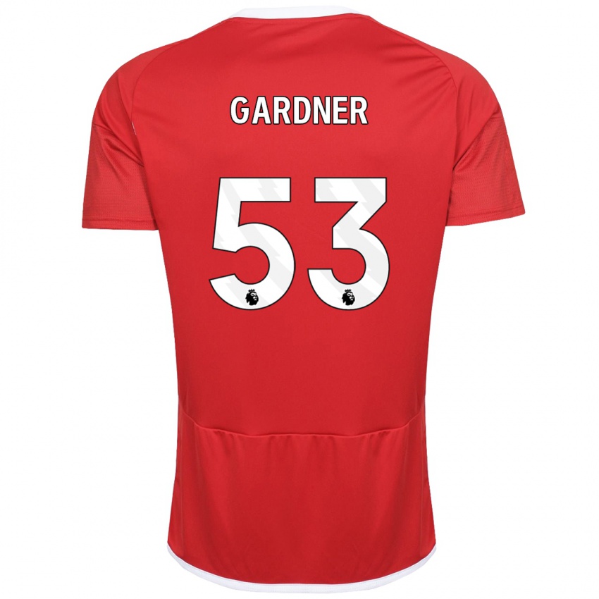 Homem Camisola Joe Gardner #53 Vermelho Principal 2023/24 Camisa Brasil