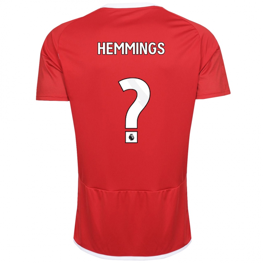 Homem Camisola George Hemmings #0 Vermelho Principal 2023/24 Camisa Brasil