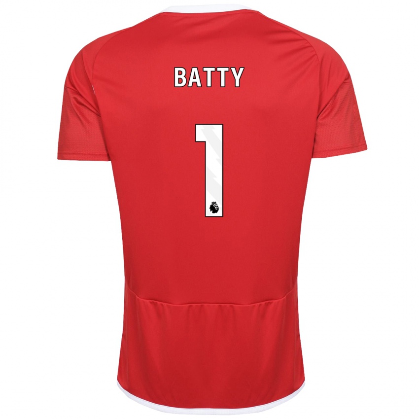 Homem Camisola Emily Batty #1 Vermelho Principal 2023/24 Camisa Brasil