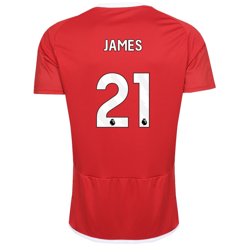 Homem Camisola Hayley James #21 Vermelho Principal 2023/24 Camisa Brasil