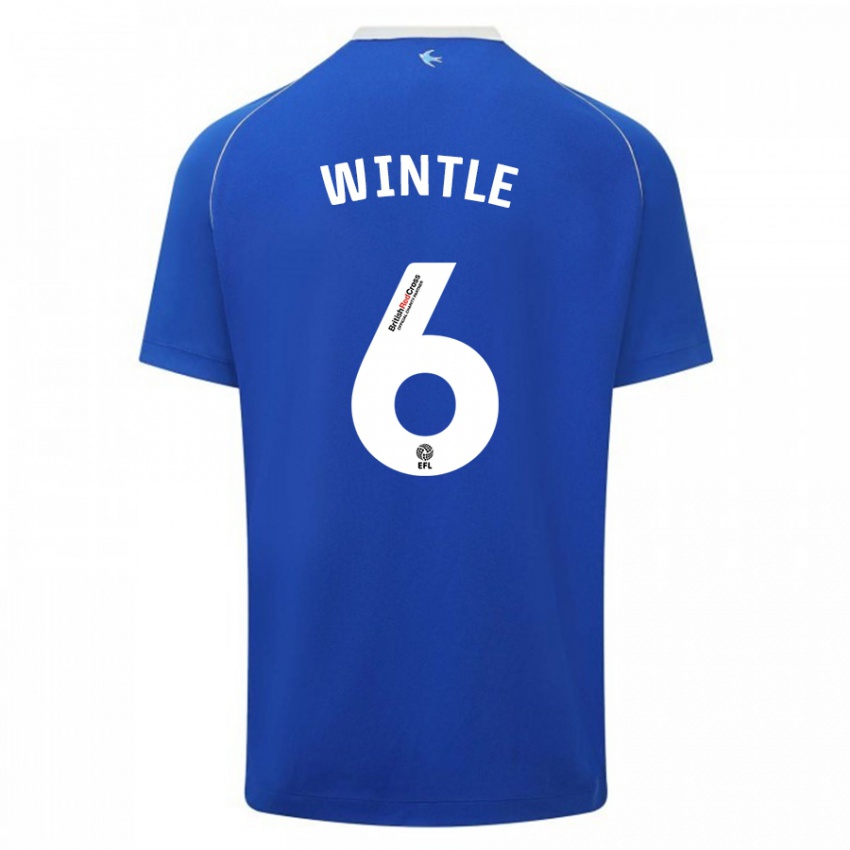 Homem Camisola Ryan Wintle #6 Azul Principal 2023/24 Camisa Brasil