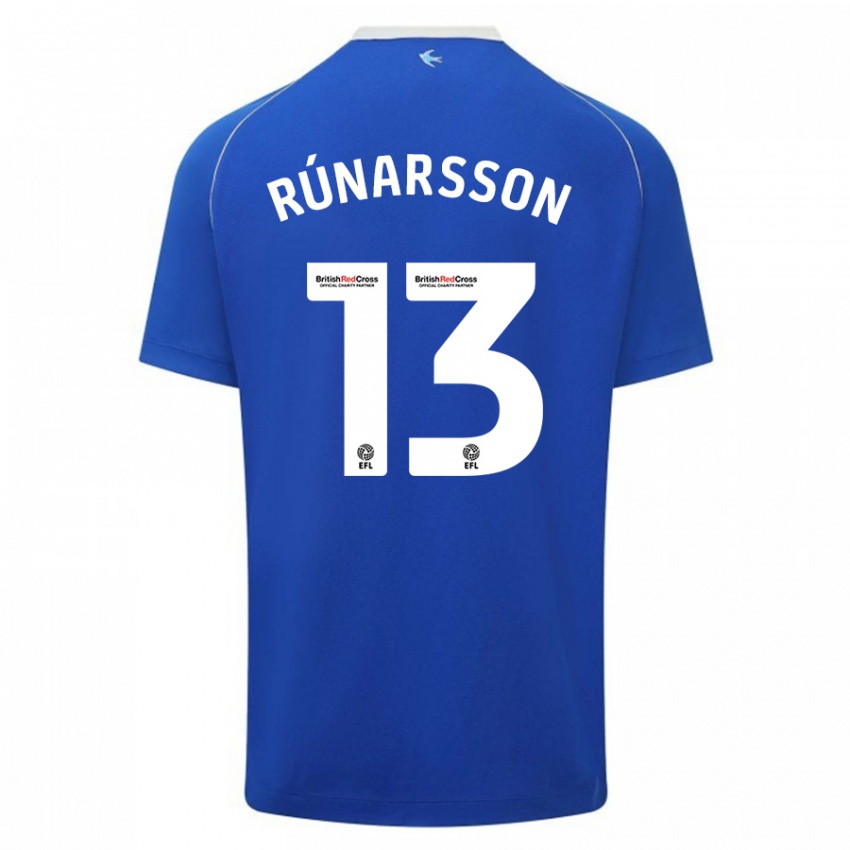 Homem Camisola Runar Alex Runarsson #13 Azul Principal 2023/24 Camisa Brasil