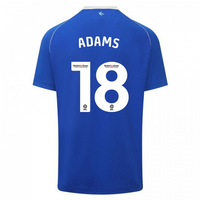 Homem Camisola Ebou Adams #18 Azul Principal 2023/24 Camisa Brasil