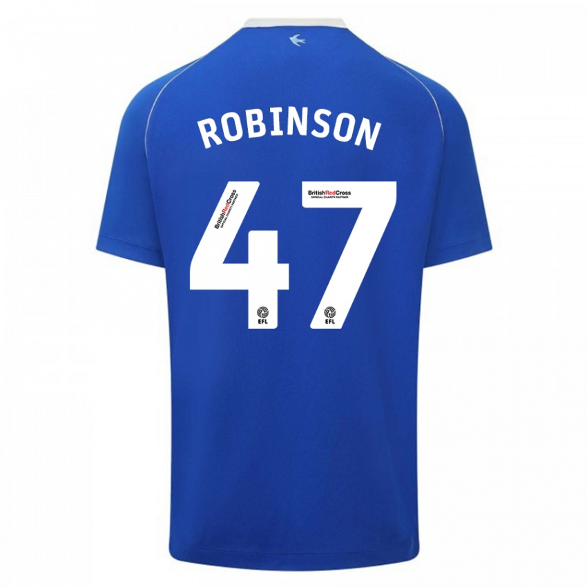 Homem Camisola Callum Robinson #47 Azul Principal 2023/24 Camisa Brasil
