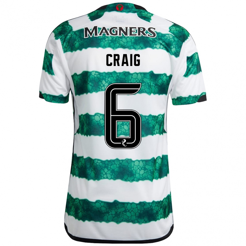 Homem Camisola Chloe Craig #6 Verde Principal 2023/24 Camisa Brasil