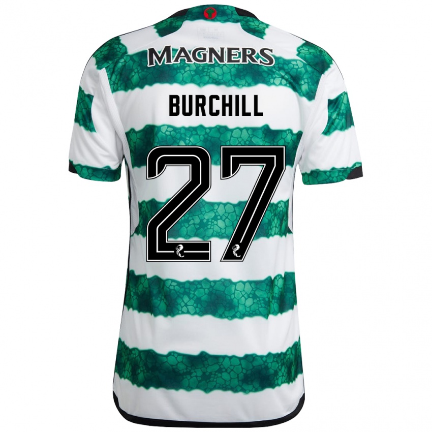 Homem Camisola Tiree Burchill #27 Verde Principal 2023/24 Camisa Brasil