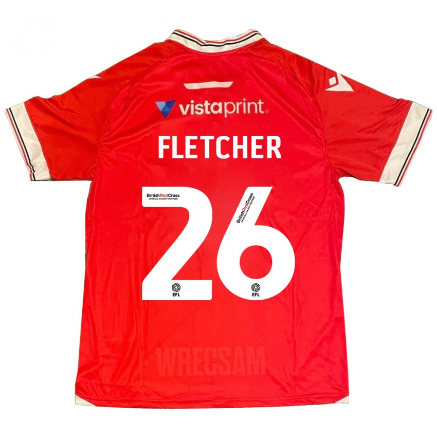 Homem Camisola Steven Fletcher #26 Vermelho Principal 2023/24 Camisa Brasil