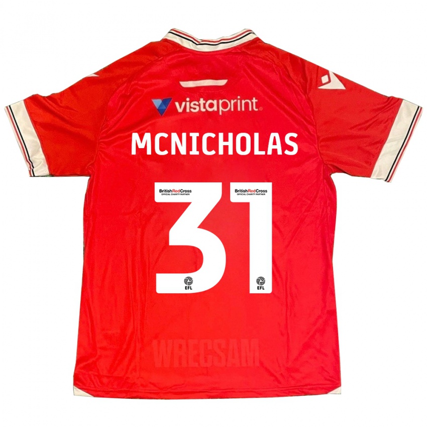 Homem Camisola Luke Mcnicholas #31 Vermelho Principal 2023/24 Camisa Brasil