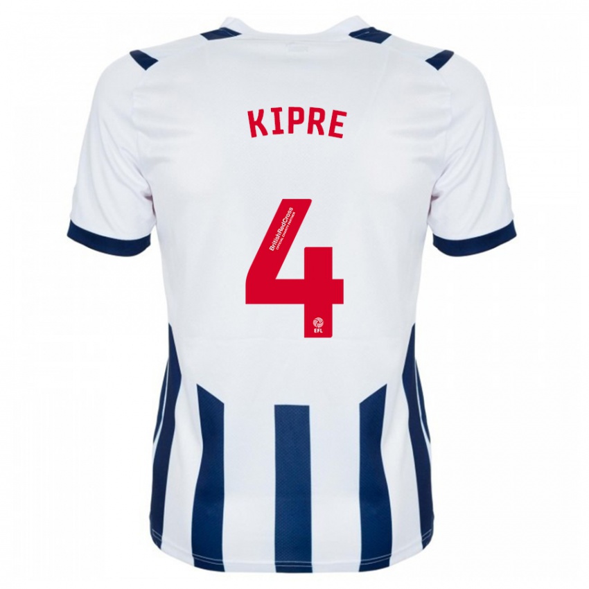 Homem Camisola Cédric Kipré #4 Branco Principal 2023/24 Camisa Brasil