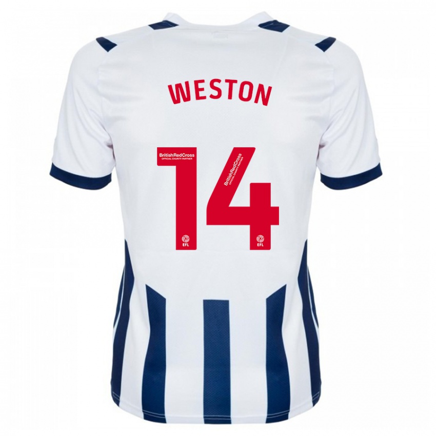 Homem Camisola Steph Weston #14 Branco Principal 2023/24 Camisa Brasil