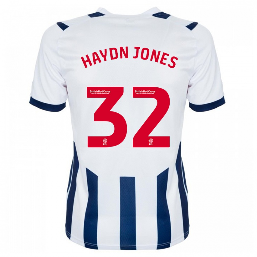 Homem Camisola Mackenzie Haydn Jones #32 Branco Principal 2023/24 Camisa Brasil