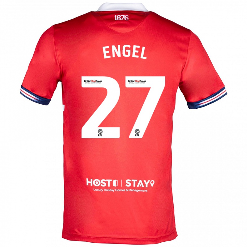 Homem Camisola Lukas Engel #27 Vermelho Principal 2023/24 Camisa Brasil