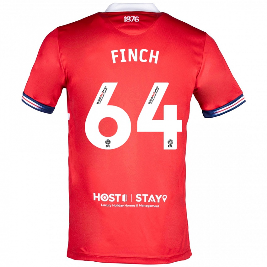 Homem Camisola Sonny Finch #64 Vermelho Principal 2023/24 Camisa Brasil