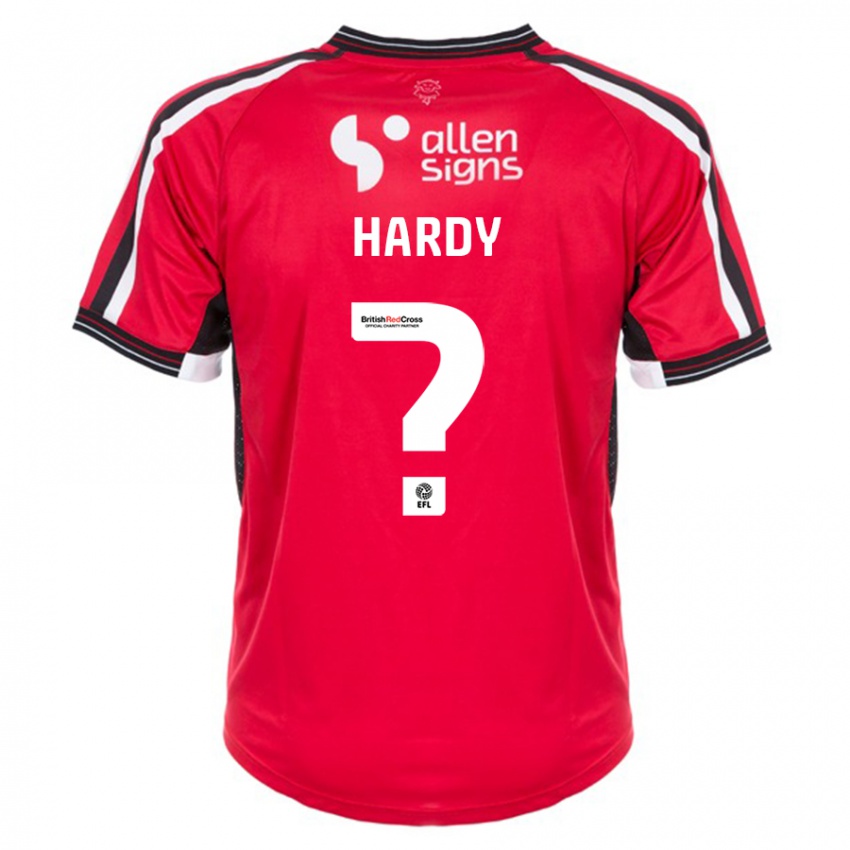 Homem Camisola Leah Hardy #0 Vermelho Principal 2023/24 Camisa Brasil