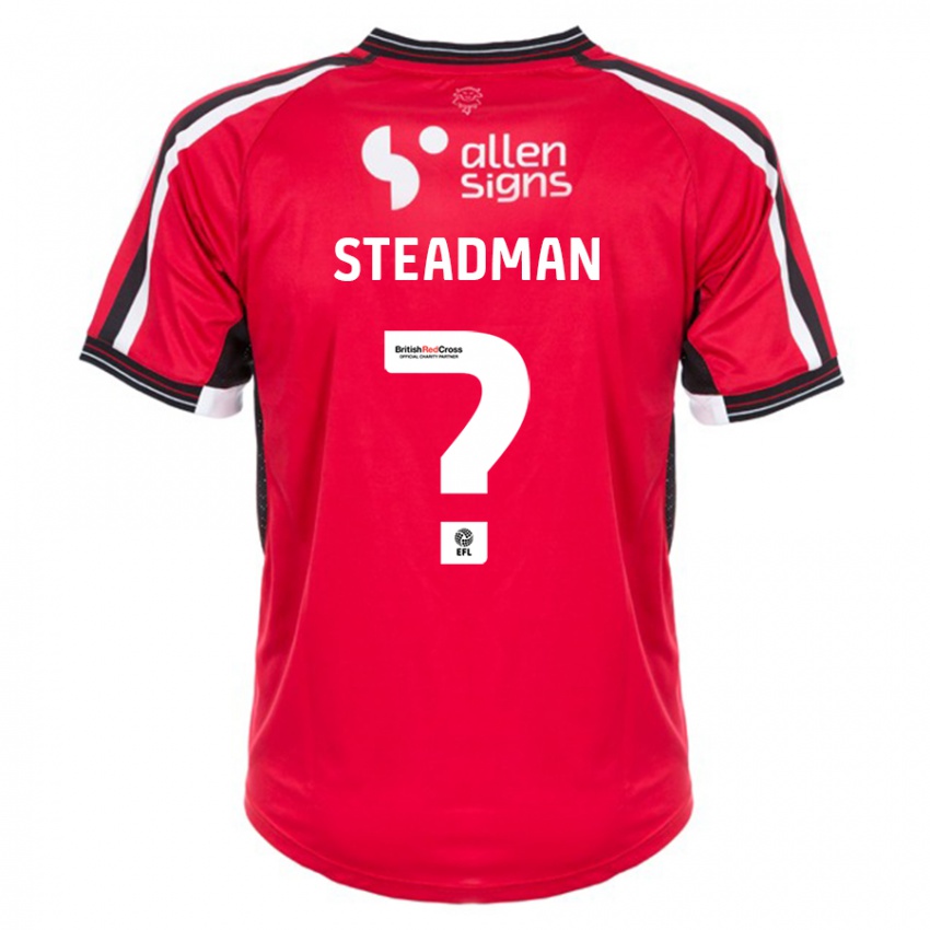 Homem Camisola Jodie Steadman #0 Vermelho Principal 2023/24 Camisa Brasil