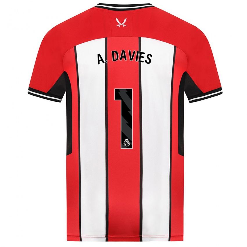 Homem Camisola Adam Davies #1 Vermelho Principal 2023/24 Camisa Brasil