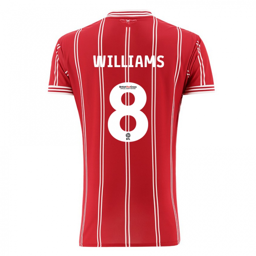 Homem Camisola Joe Williams #8 Vermelho Principal 2023/24 Camisa Brasil