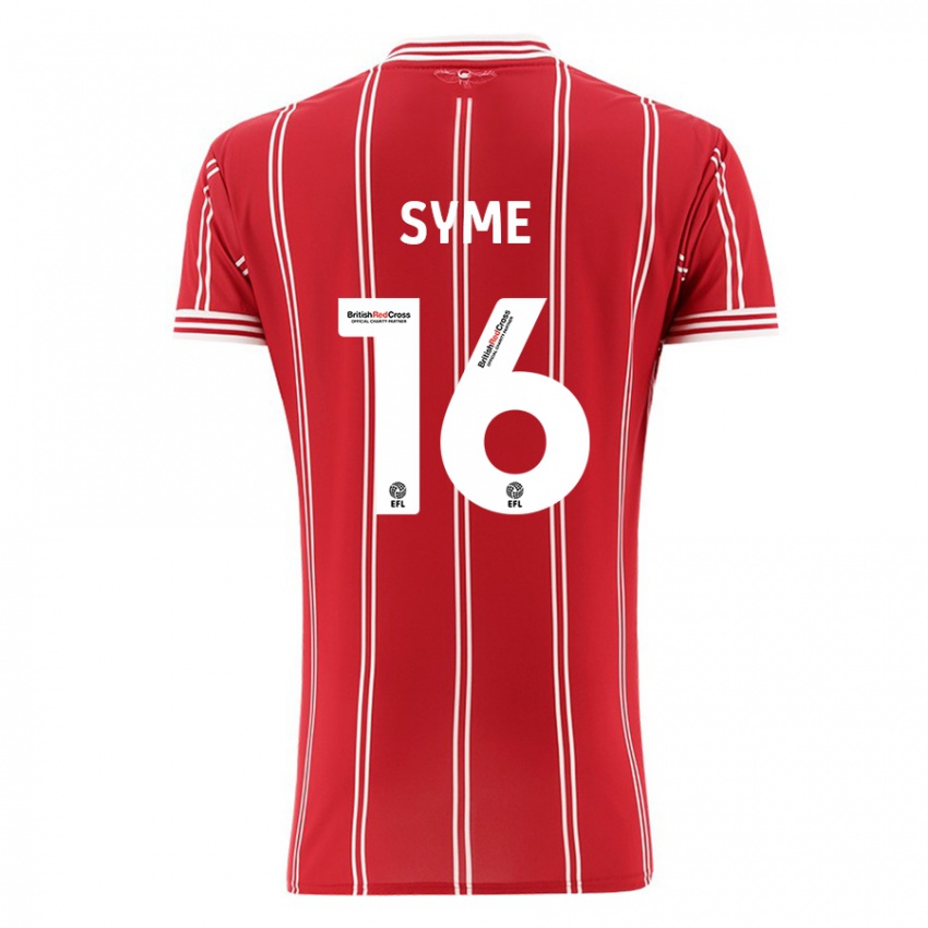 Homem Camisola Emily Syme #16 Vermelho Principal 2023/24 Camisa Brasil