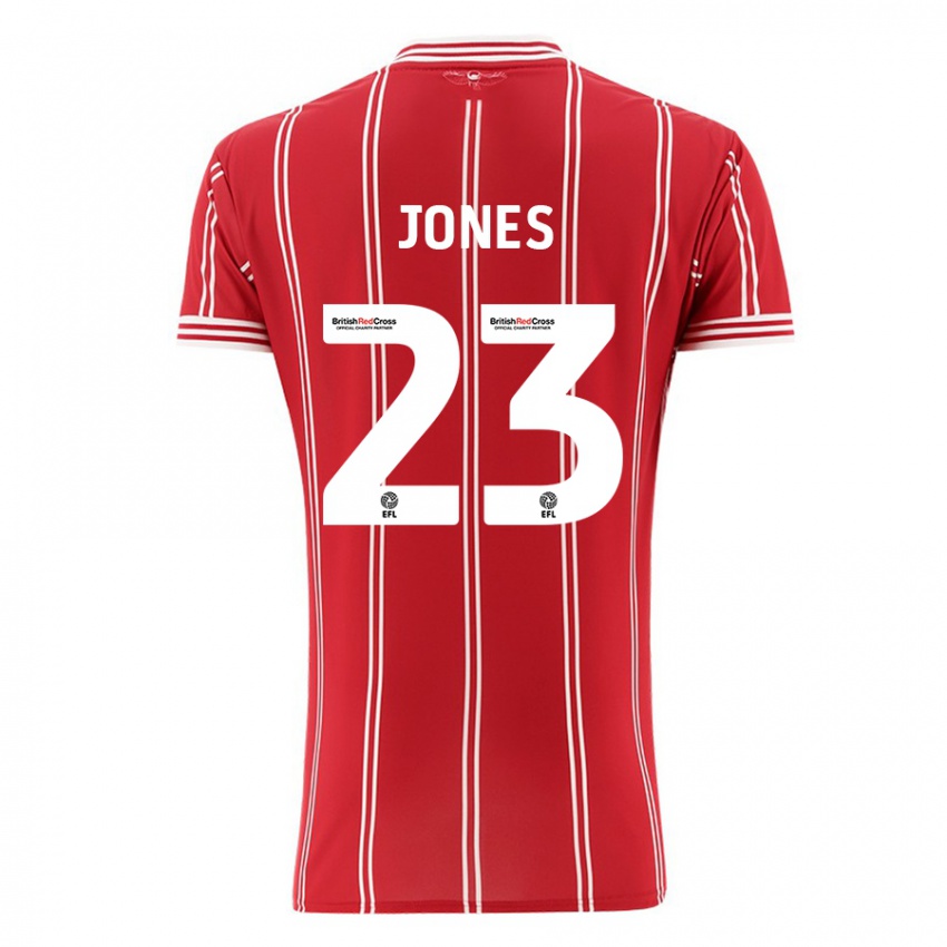 Homem Camisola Carrie Jones #23 Vermelho Principal 2023/24 Camisa Brasil