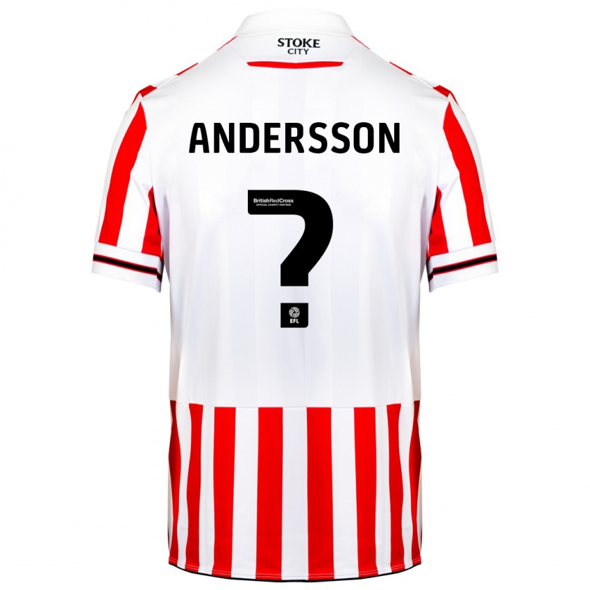 Homem Camisola Edwin Andersson #0 Vermelho Branco Principal 2023/24 Camisa Brasil