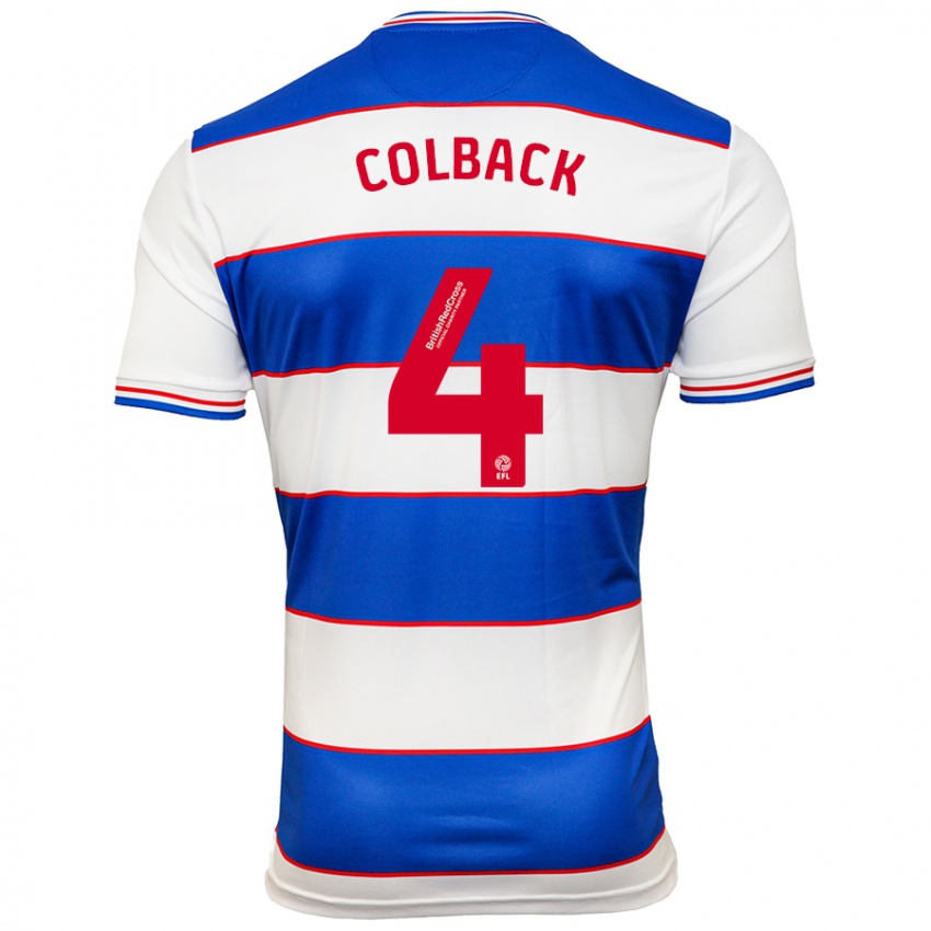 Homem Camisola Jack Colback #4 Branco Azul Principal 2023/24 Camisa Brasil