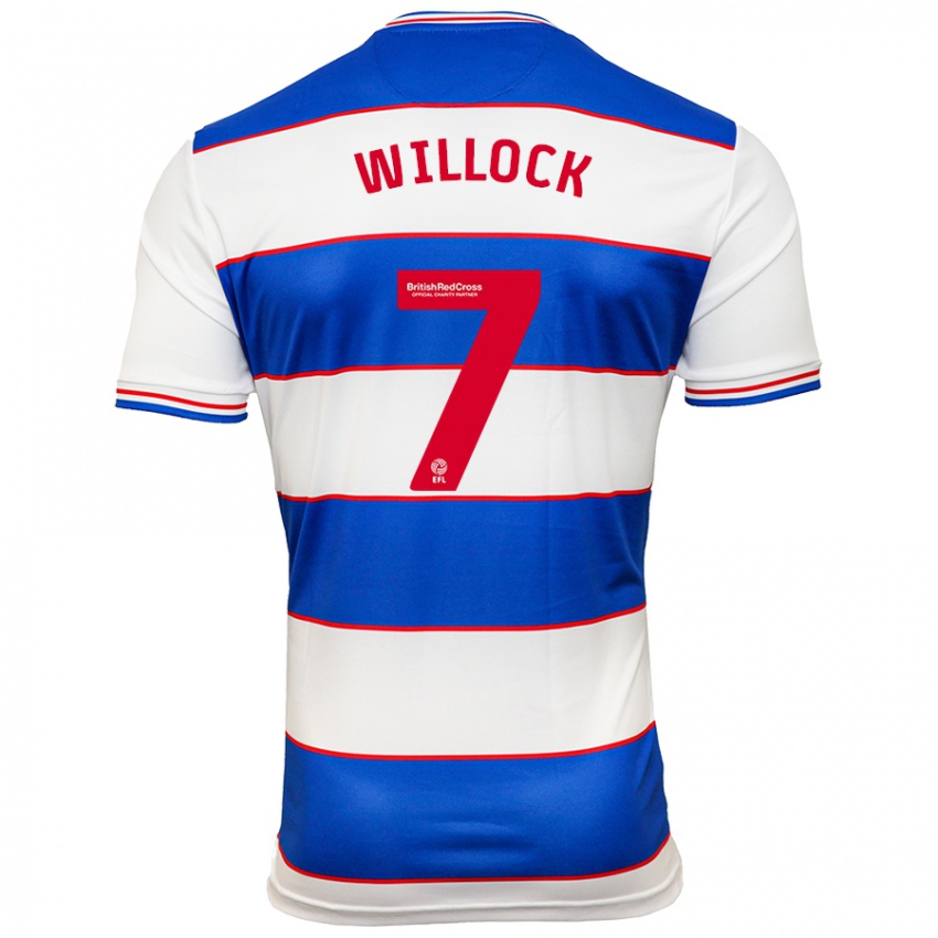 Homem Camisola Chris Willock #7 Branco Azul Principal 2023/24 Camisa Brasil