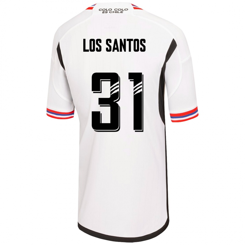 Homem Camisola Matías De Los Santos #31 Branco Principal 2023/24 Camisa Brasil